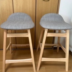 【美品】ニトリカウンターチェア（フィルン OC LBR/GY）の画像