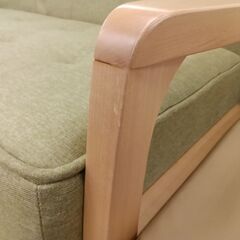 ★リユースのサカイつくば店★TK7392 NITORI 2人かけソファ グリーン H78×D67×W117 クリーニング済みの画像