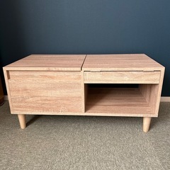  LOWYA ドレッサーテーブル・化粧台・鏡台・ローテーブル  【横幅80㎝×奥行40㎝×高さ38㎝(足11㎝含)】 の画像