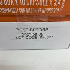 ネスプレッソ互換カプセル　MOKADOR CREMOSO カシューナッツとキャラメルの香り 90カプセル入り 賞味期限2027/6/9Z93-68805の画像