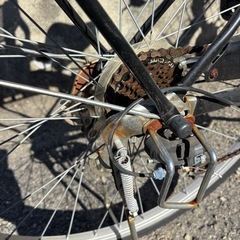 軽快車、おしゃれママチャリ、27インチ、オートライト、6段切替、子供乗せ取外しできます の画像