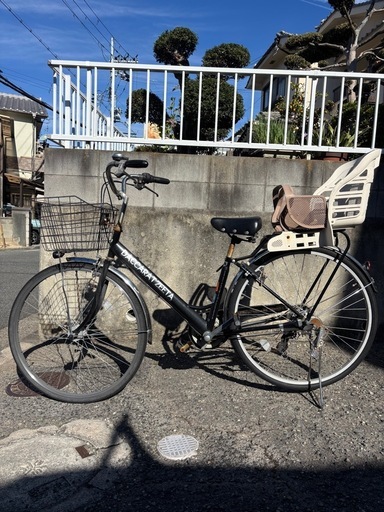 [取引中]軽快車、シティサイクル、ママチャリ、27インチ、オートライト、6段切替、子供乗せ取外しました！