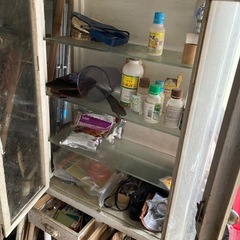 昭和レトロ　収納庫　薬品庫　未清掃　君津市柳城引き取りの画像