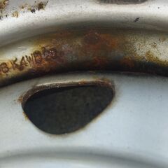 12インチ 12×4.00B1本 12×3.50B3本 鉄チン4本セット③ 145R12 6PRなどに スタッドレスタイヤ用にどうぞ※引き取り又は待ち合わせの画像