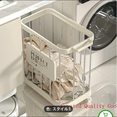 S❶新品未使用ランドリーキャリーバスケットの画像