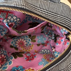 着物作家作一点もの 千鳥格子柄バッグの画像