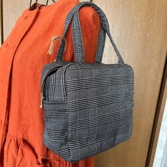 着物作家作一点もの 千鳥格子柄バッグの画像