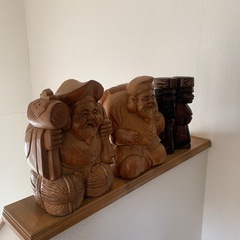 大黒さん　木彫り置物　木製　置物　まとめて 和風　インテリア　日本　　の画像