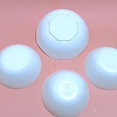 【一人暮らし・新生活】白 小鉢 4個セット / Yamazaki / 食器 ボウル / 強化ガラス / 軽量ボウル / サラダボウル / 取り皿 / キッチン用品の画像