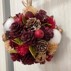 クリスマス　ボールリースの画像