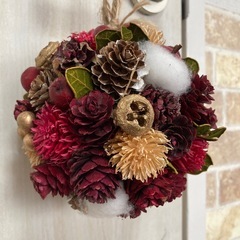 クリスマス　ボールリースの画像