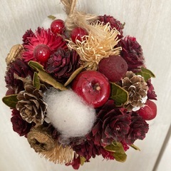 クリスマス　ボールリースの画像