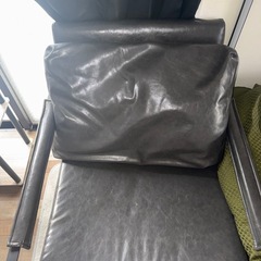 FAZKEO レザー肘掛けチェア（ブラック）の画像