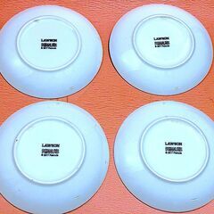 【スヌーピー 小皿 4枚セット】ローソン Peanuts 限定 非売品 食器 取り皿 プレート 15cm ウッドストック キャラクター皿の画像