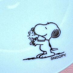 【スヌーピー 小皿 4枚セット】ローソン Peanuts 限定 非売品 食器 取り皿 プレート 15cm ウッドストック キャラクター皿の画像