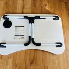 【商談中】折りたたみローテーブル木目調ホワイトの画像