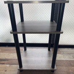 フリノ 3段式サイドテーブル（フランスオーク／ブラック）の画像