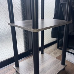 フリノ 3段式サイドテーブル（フランスオーク／ブラック）の画像