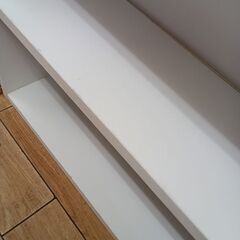 ★リユースのサカイつくば店★TK7406  収納棚 ホワイト H90×D17×W60 クリーニング済みの画像