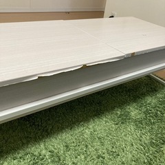 昇降式リビングテーブル 天板昇降テーブル Belle ベル センターテーブル ローテーブル 昇降式 テーブル スライド ホワイトの画像