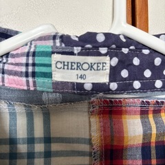 チェック柄Yシャツ　サイズ140の画像