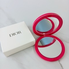 Dior　ミラー　鏡　ノベルティ　2面　コンパクト　赤の画像