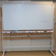 特大ホワイトボード 両面式 スチール製 キャスター付き オフィス用品の画像