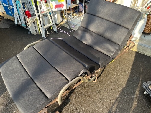 ニトリ リクライニング 折りたたみベッド ブラック メッシュマット