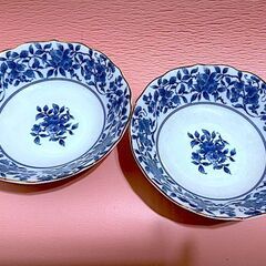 青花模様 和食器 小皿 取り皿 2枚セット 龍峰堂 窯元 染付 和皿 和風 日本製 古伊万里風 アンティーク レトロ 食器 小鉢 おかず皿 柄物の画像