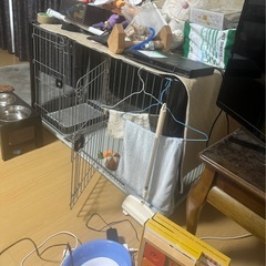 犬　ペットケージ  ペットサークル   ケージ　ゲージ　屋根付き ペットゲージ　犬ケージ　犬ゲージ　室内サークル　トイレ付き　屋内の画像