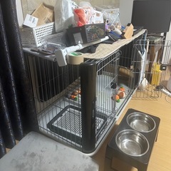 犬　ペットケージ  ペットサークル   ケージ　ゲージ　屋根付き ペットゲージ　犬ケージ　犬ゲージ　室内サークル　トイレ付き　屋内の画像