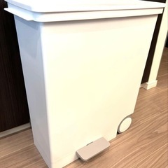 オルア33L ワイド ヨコ型分　ペダル式ゴミ箱 ライクイット　ホワイトの画像