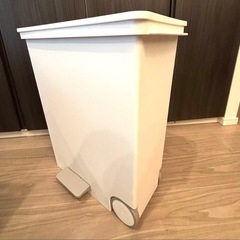オルア33L ワイド ヨコ型分　ペダル式ゴミ箱 ライクイット　ホワイトの画像