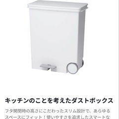 オルア33L ワイド ヨコ型分　ペダル式ゴミ箱 ライクイット　ホワイトの画像