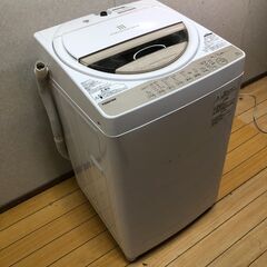 TOSHIBA 東芝 電気洗濯機 AW-6G3 縦型 1槽式 2016年製 洗濯容量 6kg 標準使用水量 107L 脱水 動作確認済 東芝 生活家電 【糸島市内 送料無料】 88314-3-005の画像