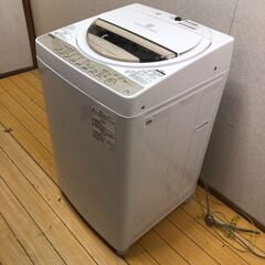 TOSHIBA 東芝 電気洗濯機 AW-6G3 縦型 1槽式 2016年製 洗濯容量 6kg 標準使用水量 107L 脱水 動作確認済 東芝 生活家電 【糸島市内 送料無料】 88314-3-005の画像