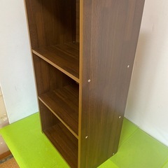 ３段カラーボックス(木目調)の画像