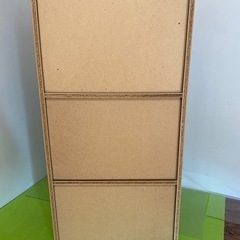 ３段カラーボックス(木目調)の画像