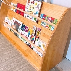 絵本棚　木目調　オシャレ　子供用　ベビー　ディスプレイの画像