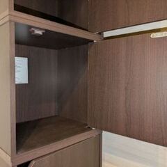 扉付き木製収納ボックス×4個の画像