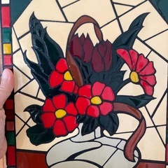 ステンドグラス風　ガラスアート　アンティークの画像