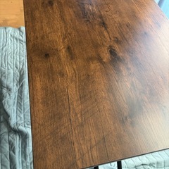 リコメン堂　昇降式テーブル　ダークブラウン 折りたたみ式　90×60 の画像