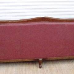 マルニ木工　三人掛けソファ　猫脚　ロココ調　アンティーク　トリプルソファ　応接室　インテリア　maruni　引取り歓迎の画像