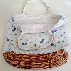 お道具袋🌸花柄🌸取っ手付きの画像