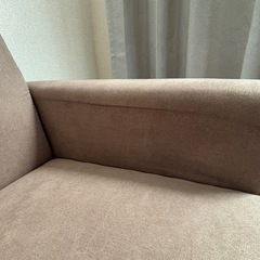 2人掛け　茶色ソファ
の画像