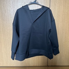 【レディース】each サイドスナップボタンVネックダンボールパーカの画像