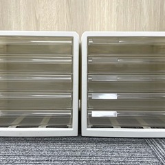 引き出し付きプラスチックケース 2点セットの画像