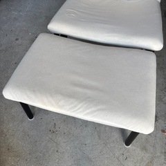 無印良品　ラウンジソファー　オットマン付き　シミありの画像