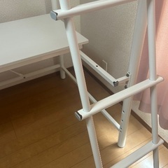 ネット購入品　白のデスク付きロフトベッドの画像