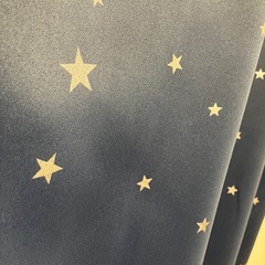 ニトリ　星柄ドレープカーテン 2枚セット ステラブルー 中古の画像